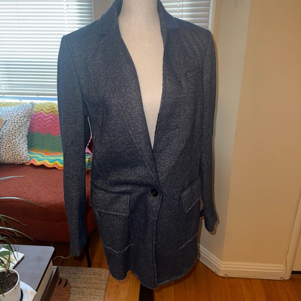 Banana Republic Blue Tweed Jacket